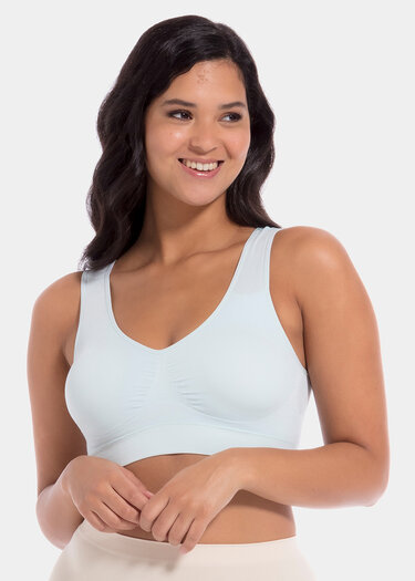 Magic BodyFashion Comfort Wireless Bra White SM at  Women's