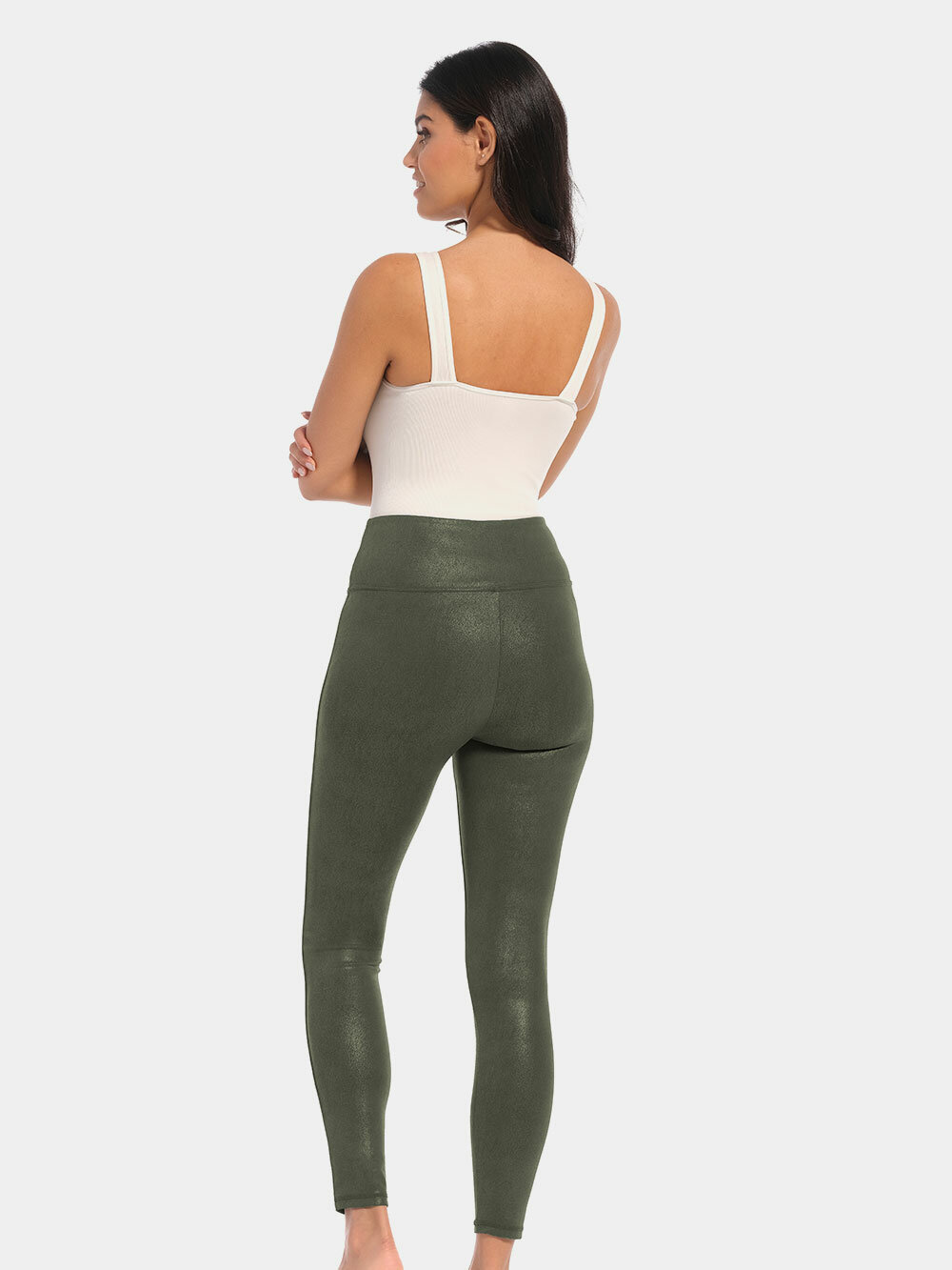 Sexy High Waisted Faux Leather Skinny Maternity Leather Leggings