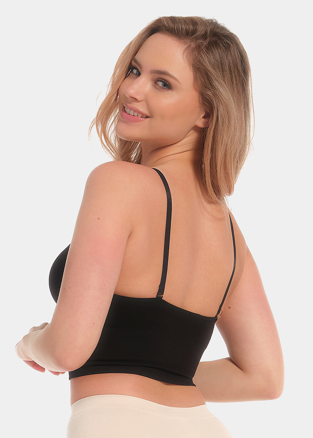 Bandeau Bra Top With Removable Straps. Organic Bamboo Super Soft