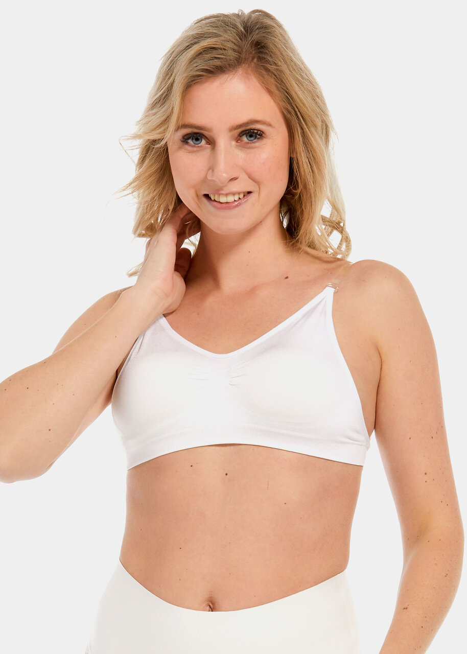 Cotton On Body ULTRA SOFT STRAPPY BACK CROP - Medium support sports bra -  white 
