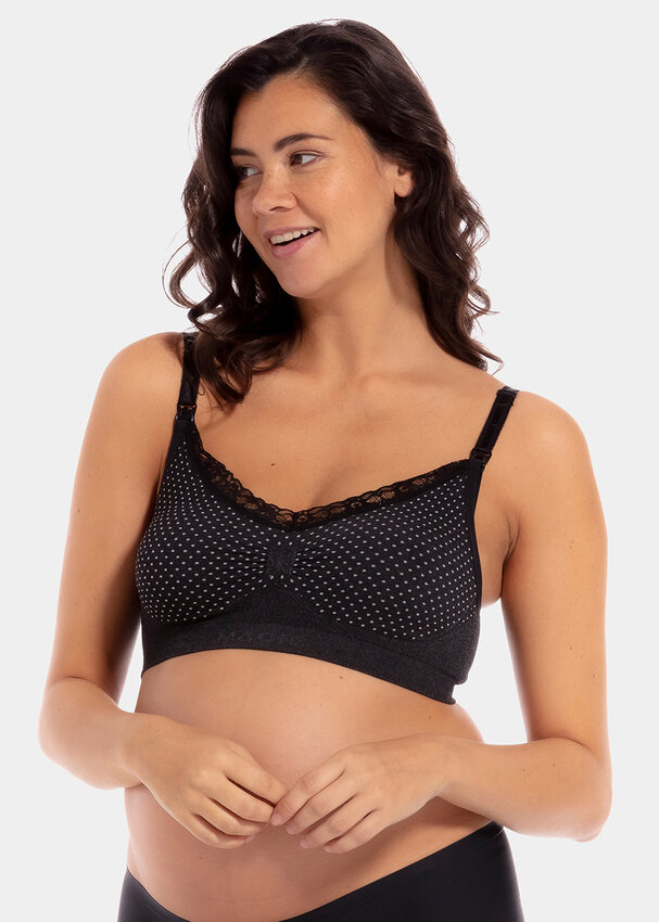 Breastfeeding bra Fancy Soft black - Mamatu
