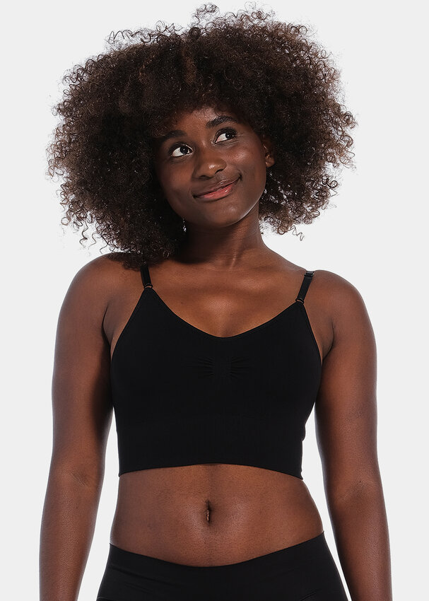 Buy MAGIC BODYFASHION Womens Comfort Bra Wide Straps Black Size S at