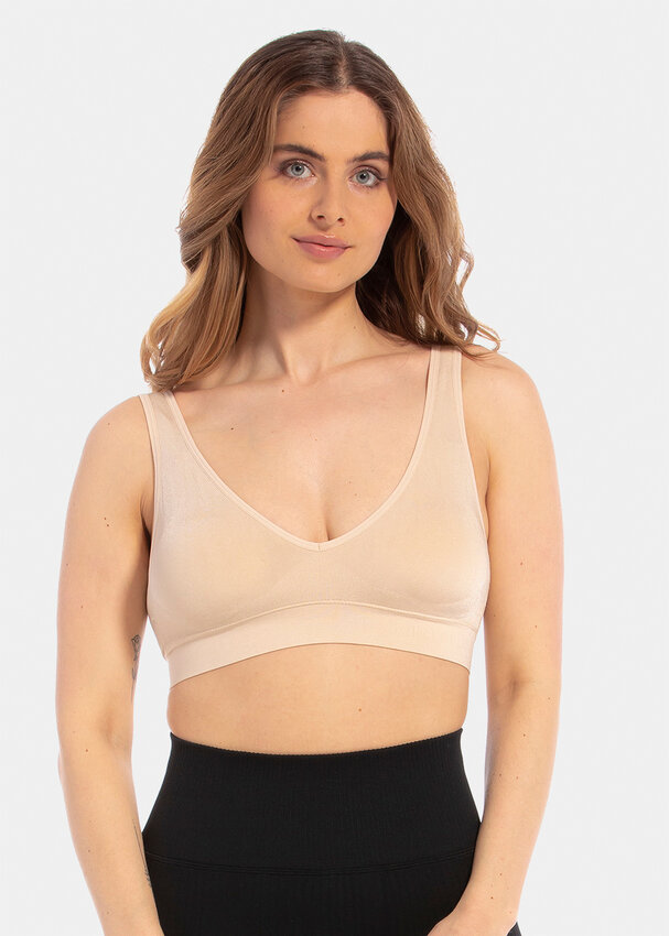 Meliwoo Women's Wireless Bra Seamless Bras Invisible Plus Size Bralette  Support Comfortable Padded Smoothing, Beige, 32A : : Clothing,  Shoes & Accessories